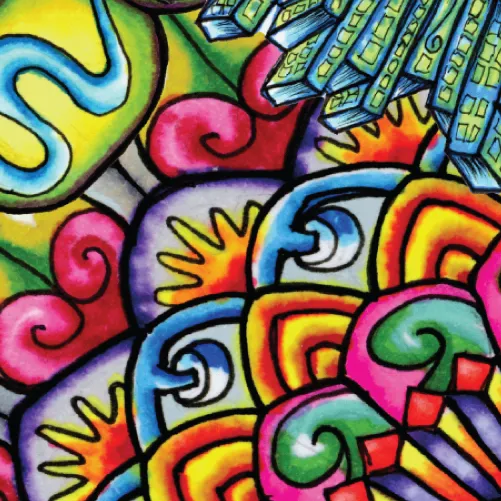 Original Mandala Collage 7 artwork by Flowstate Design Studio.