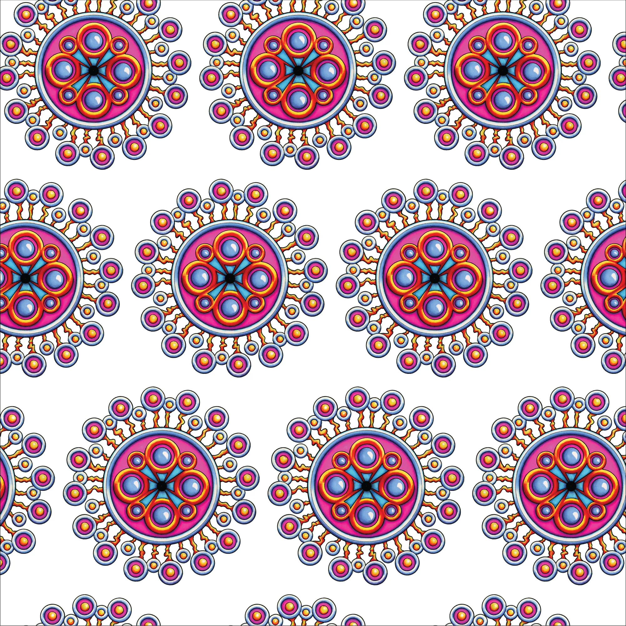 Original Corona de Mandala artwork by Flowstate Design Studio.