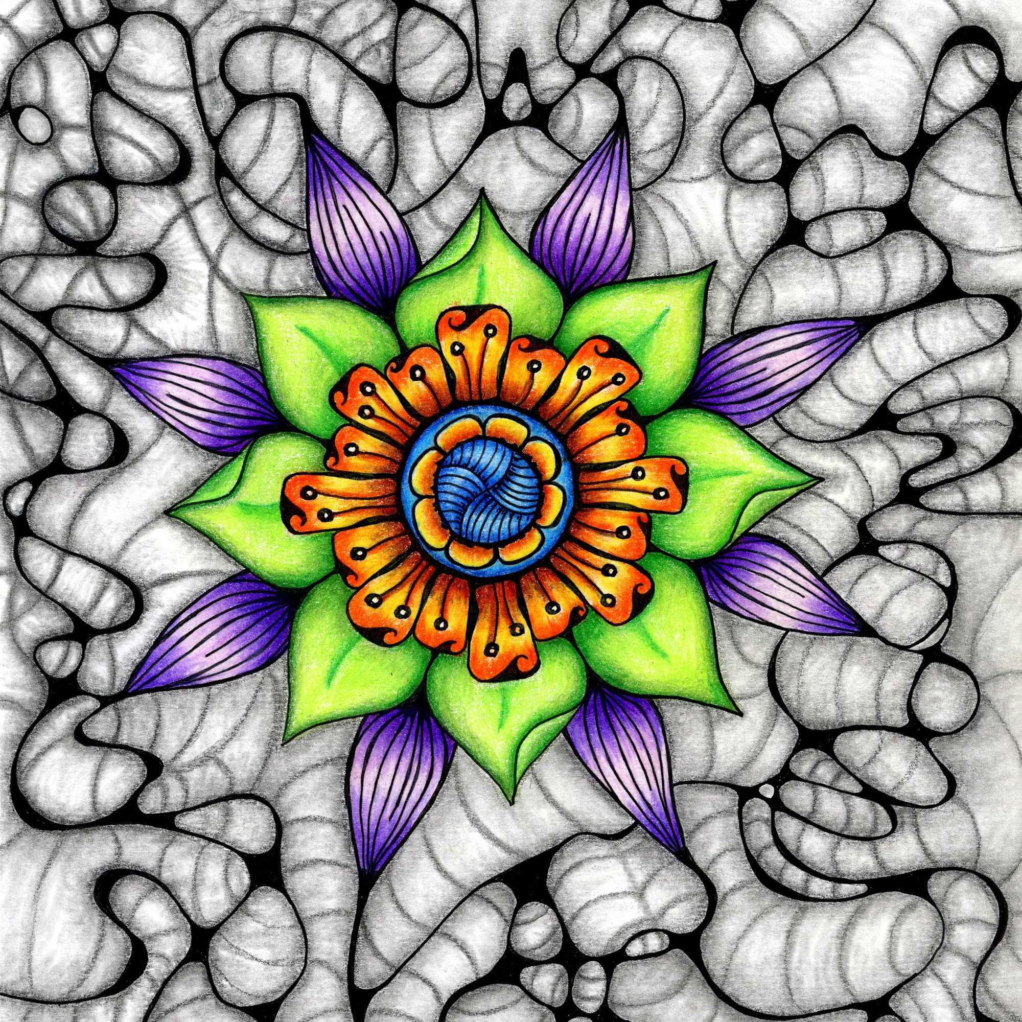 Original Ethereal mandala artwork by Flowstate Design Studio.