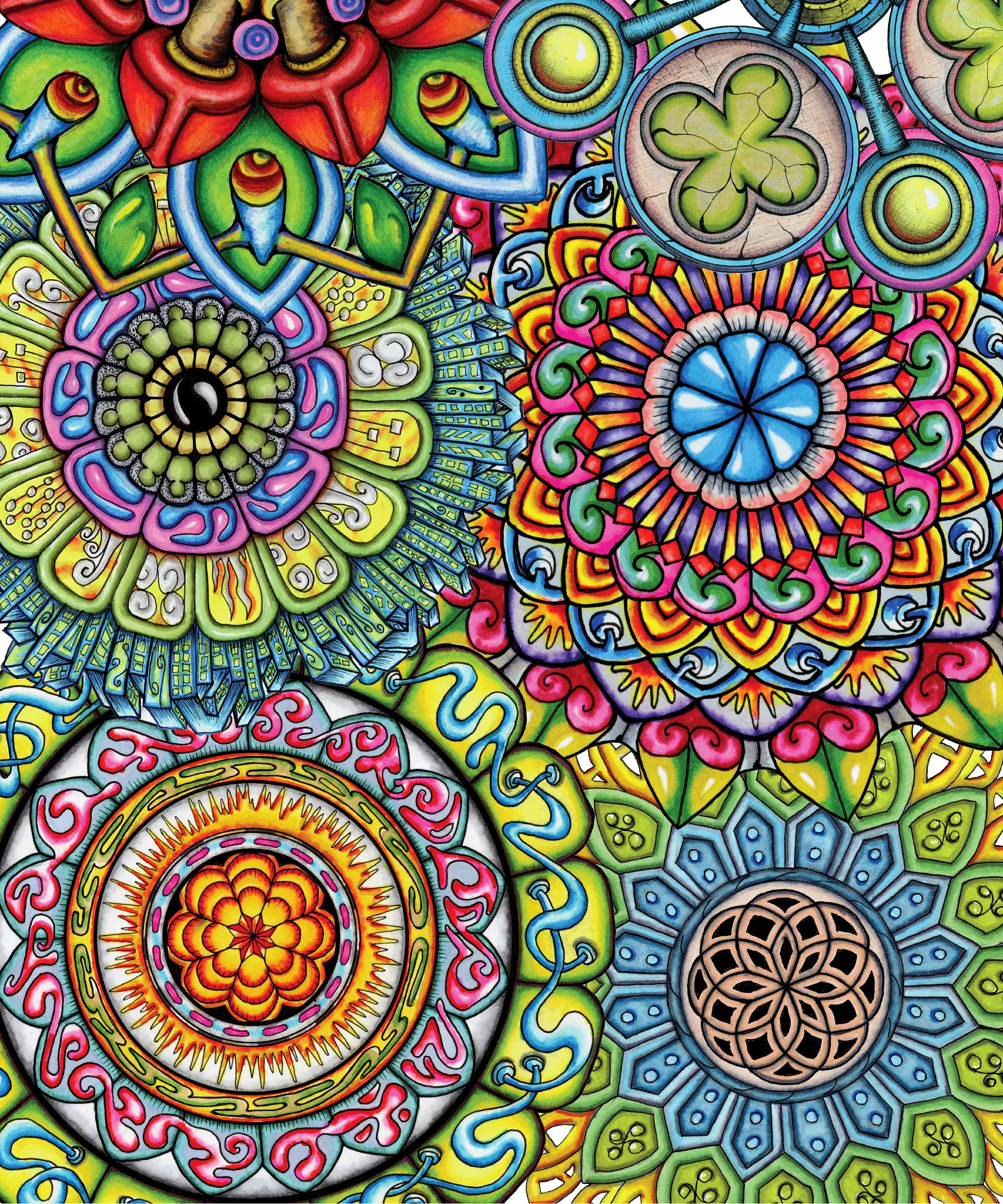 Original Mandala Collage 7 artwork by Flowstate Design Studio.