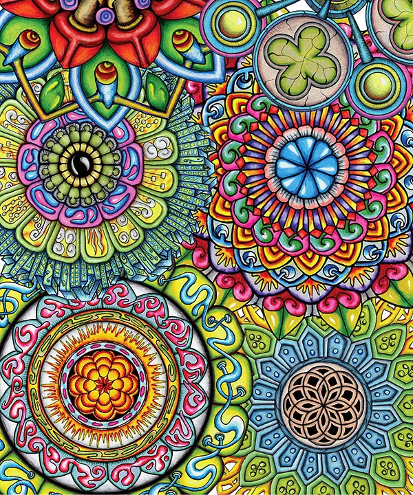Mandala Collage 7 design system artwork