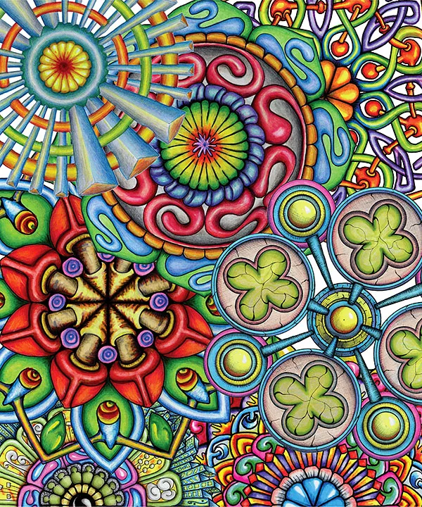 Mandala Collage 6 design system artwork