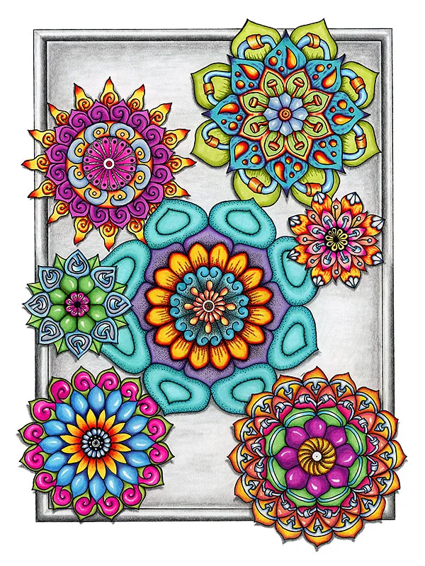 Mandala Collage 4 design system artwork