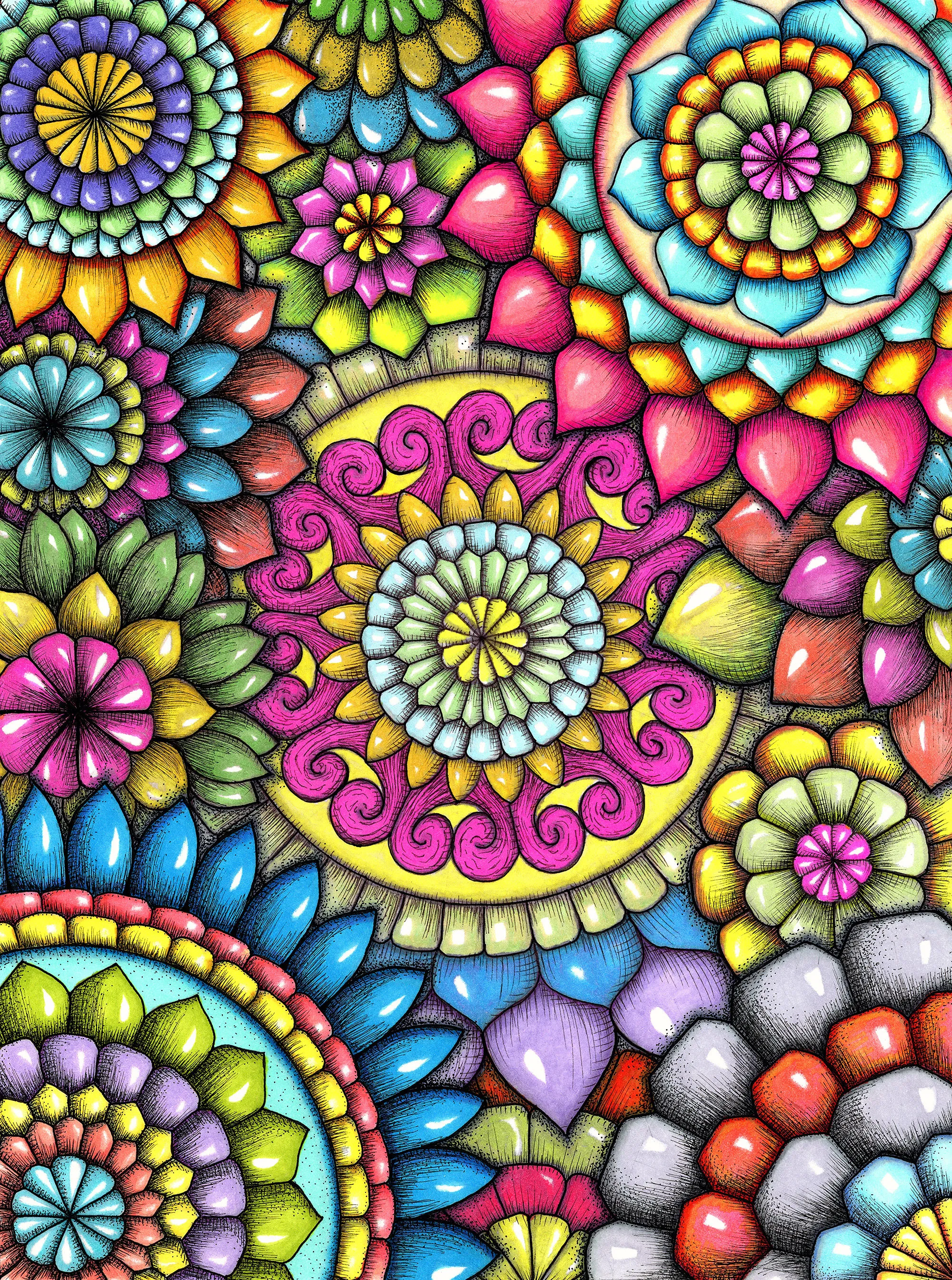 Original Mandala Collage 2 artwork by Flowstate Design Studio.