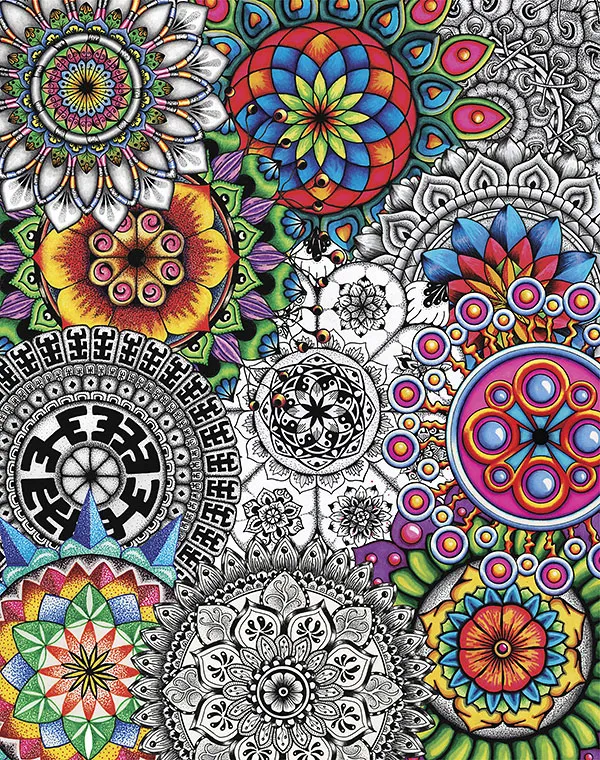 Mandala Collage 1 design system artwork