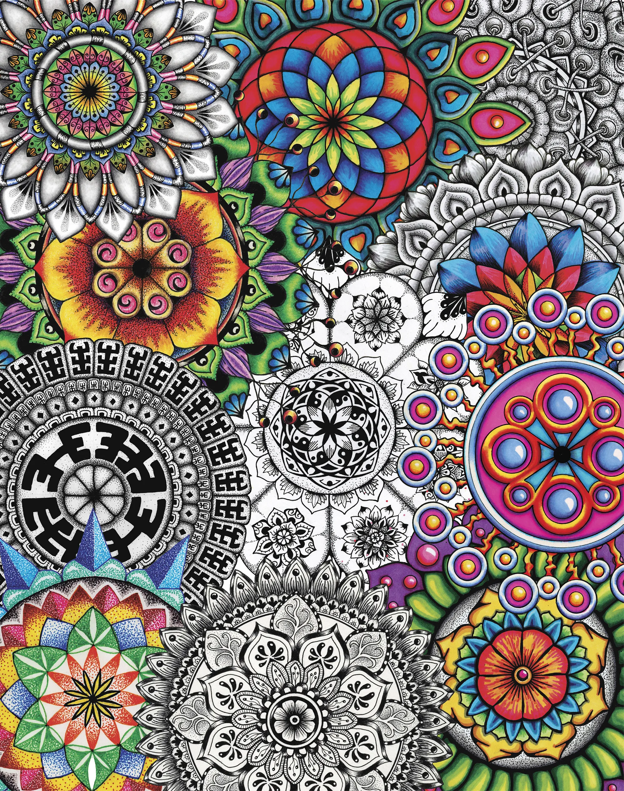 Original Mandala Collage 1 artwork by Flowstate Design Studio.