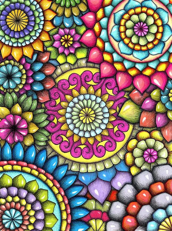 Mandala Collage 2 design system artwork