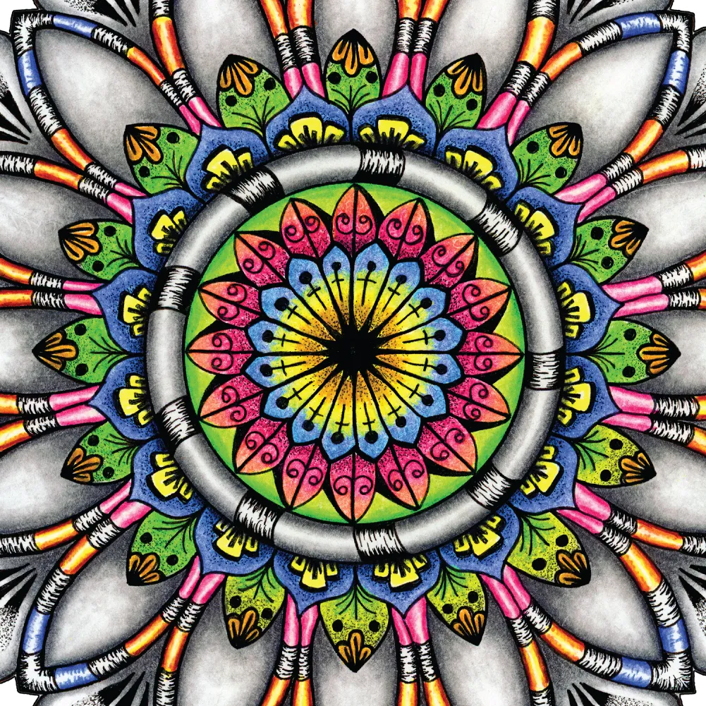Original Radiance mandala artwork by Flowstate Design Studio.