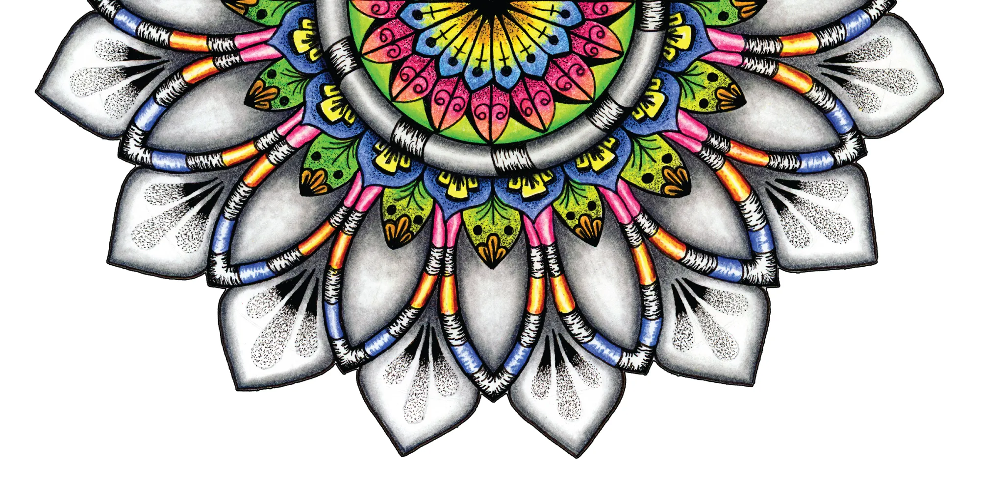 Original Radiance mandala artwork by Flowstate Design Studio.