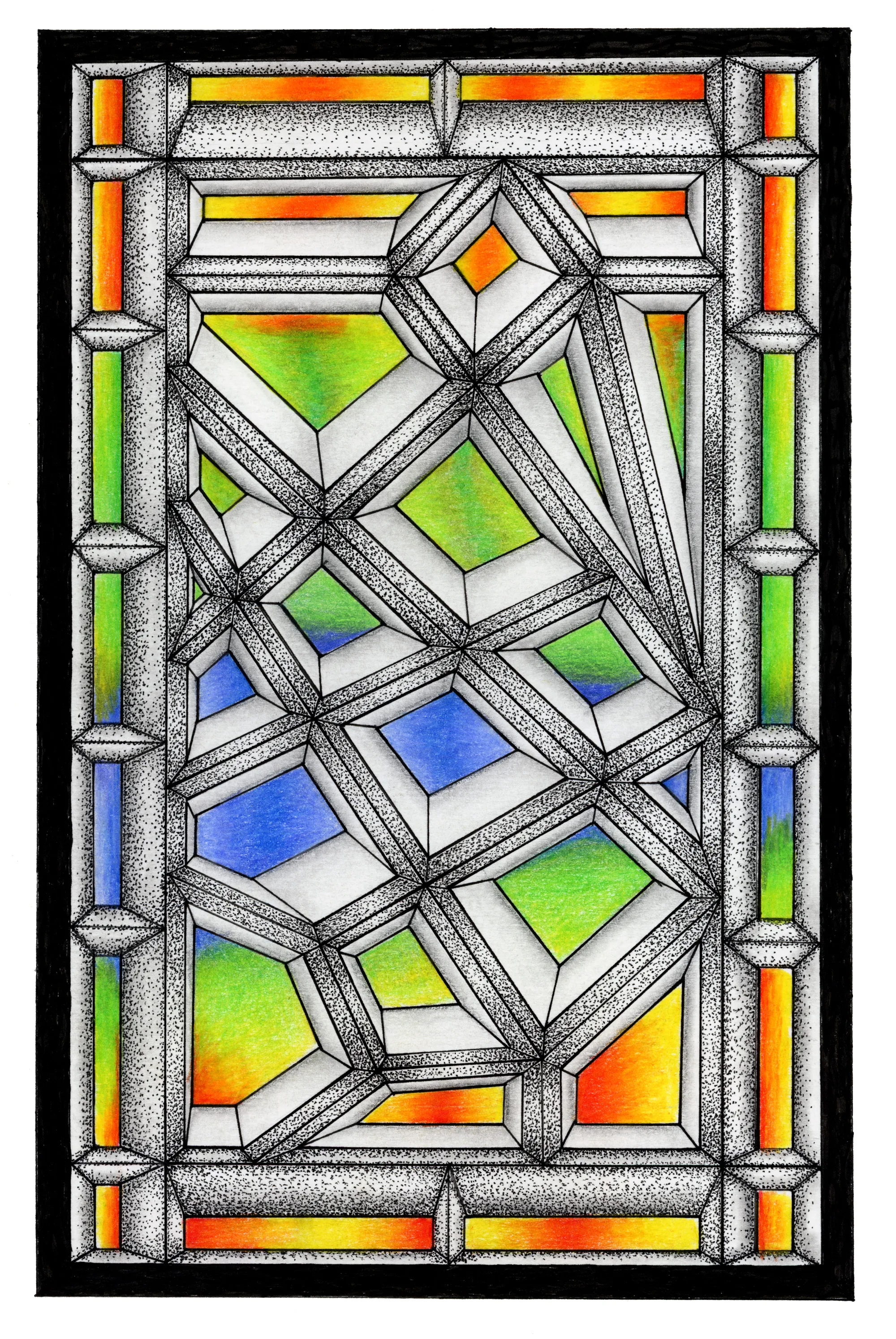 Original Stained Glass artwork by Flowstate Design Studio.