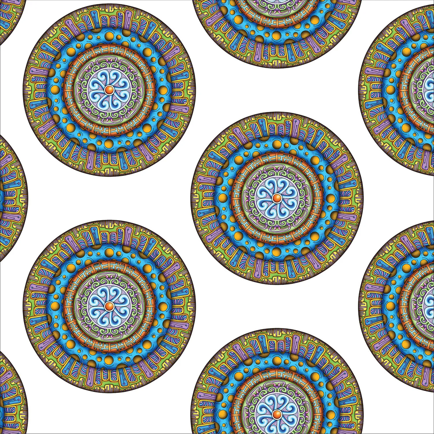 Original Blue Dream mandala artwork by Flowstate Design Studio.