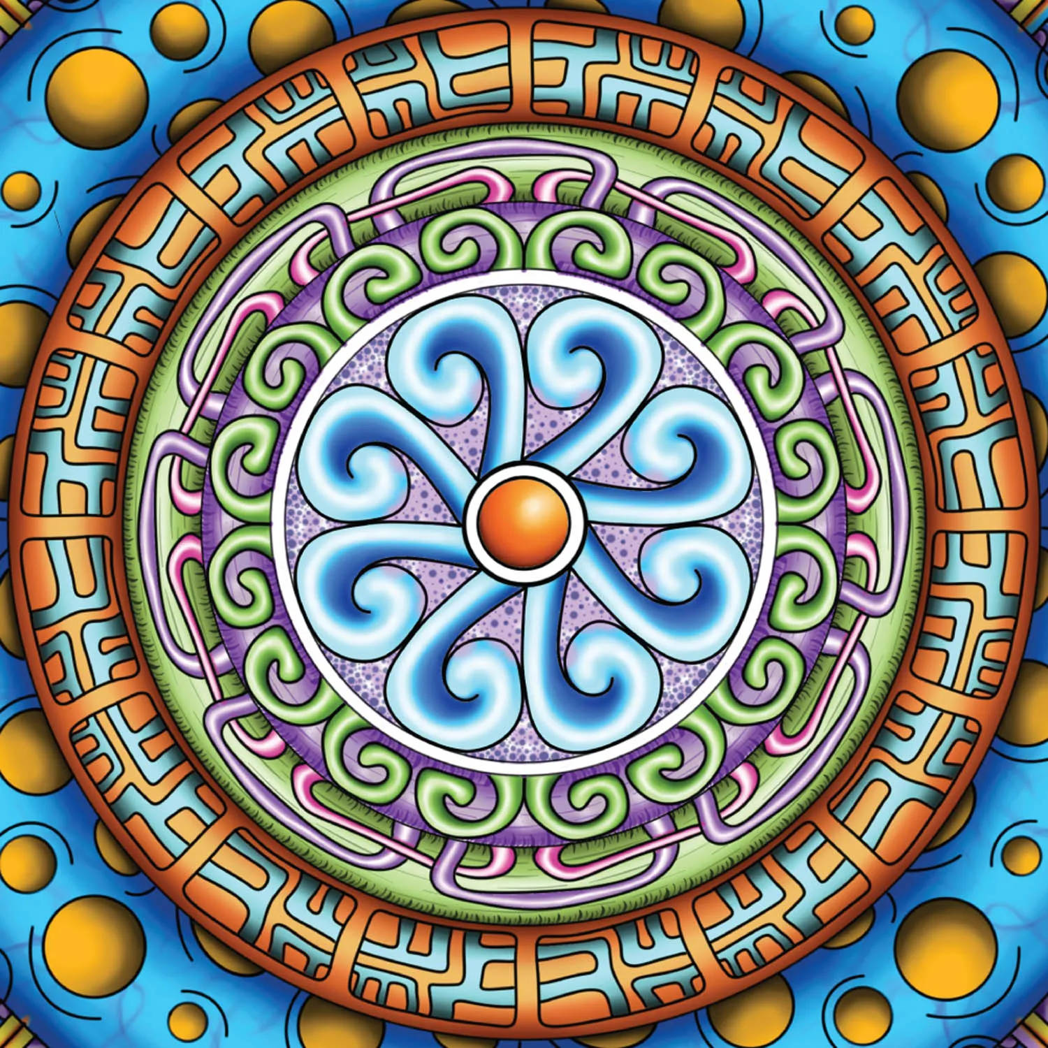 Original Blue Dream mandala artwork by Flowstate Design Studio.