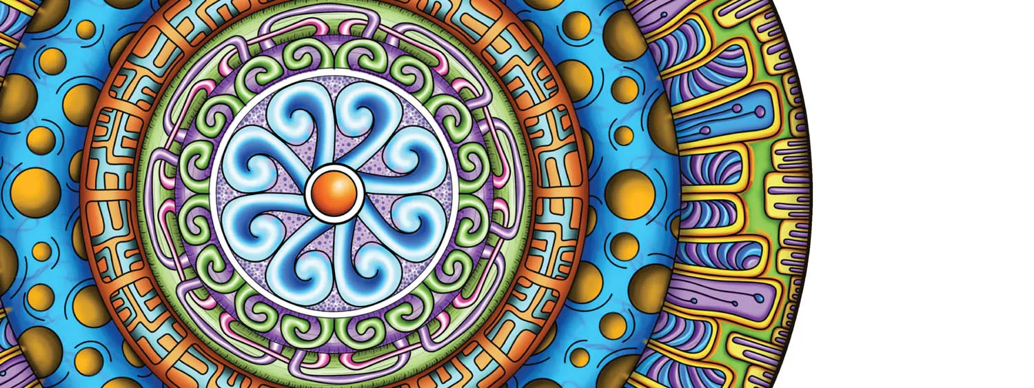 Original Blue Dream mandala artwork by Flowstate Design Studio.