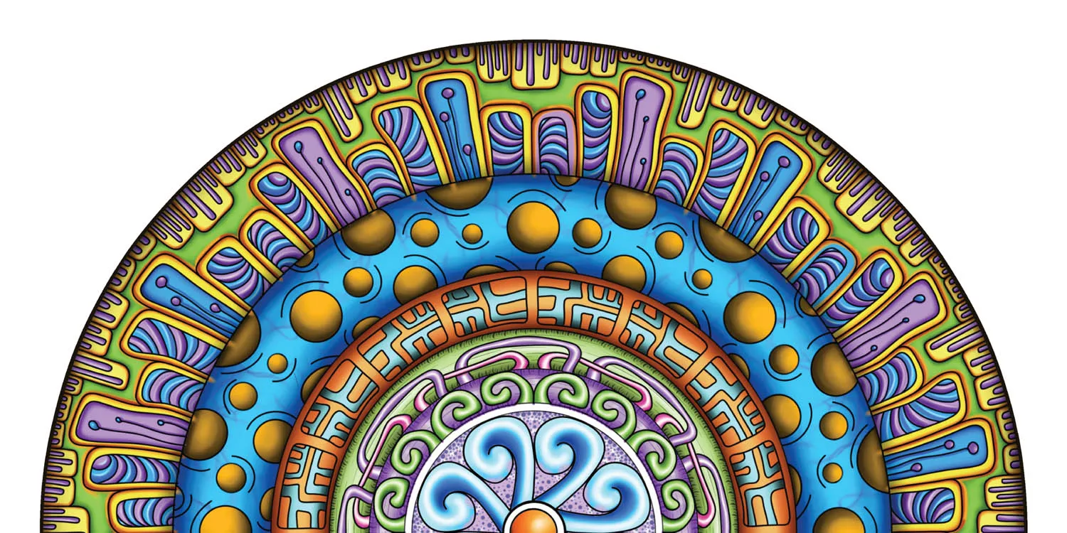 Original Blue Dream mandala artwork by Flowstate Design Studio.