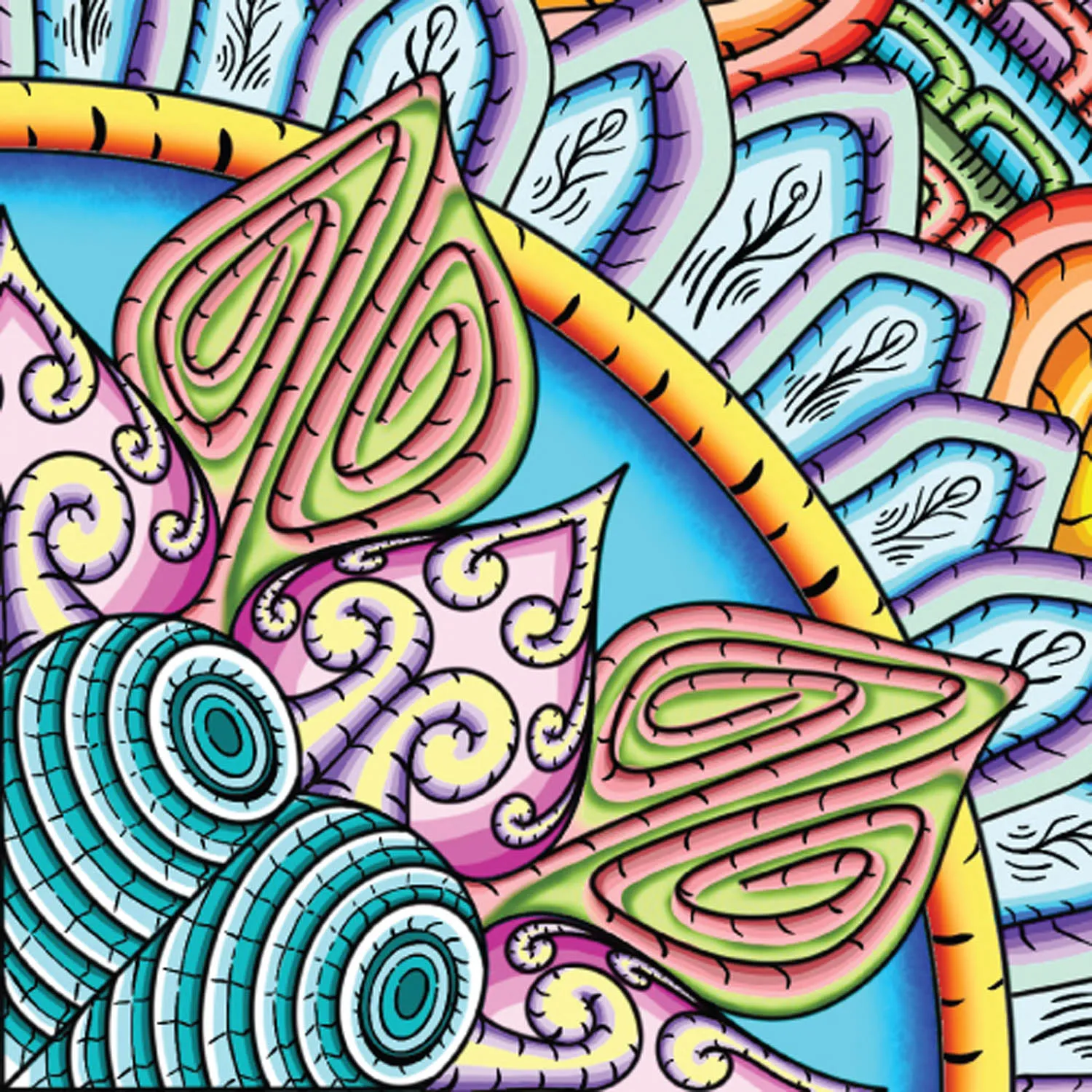 Original Desert Flame mandala artwork by Flowstate Design Studio.