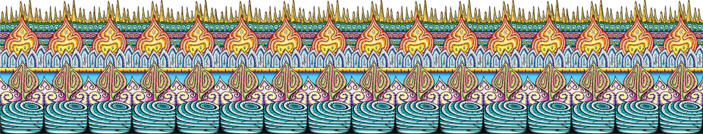 Desert Flame full border band variation.