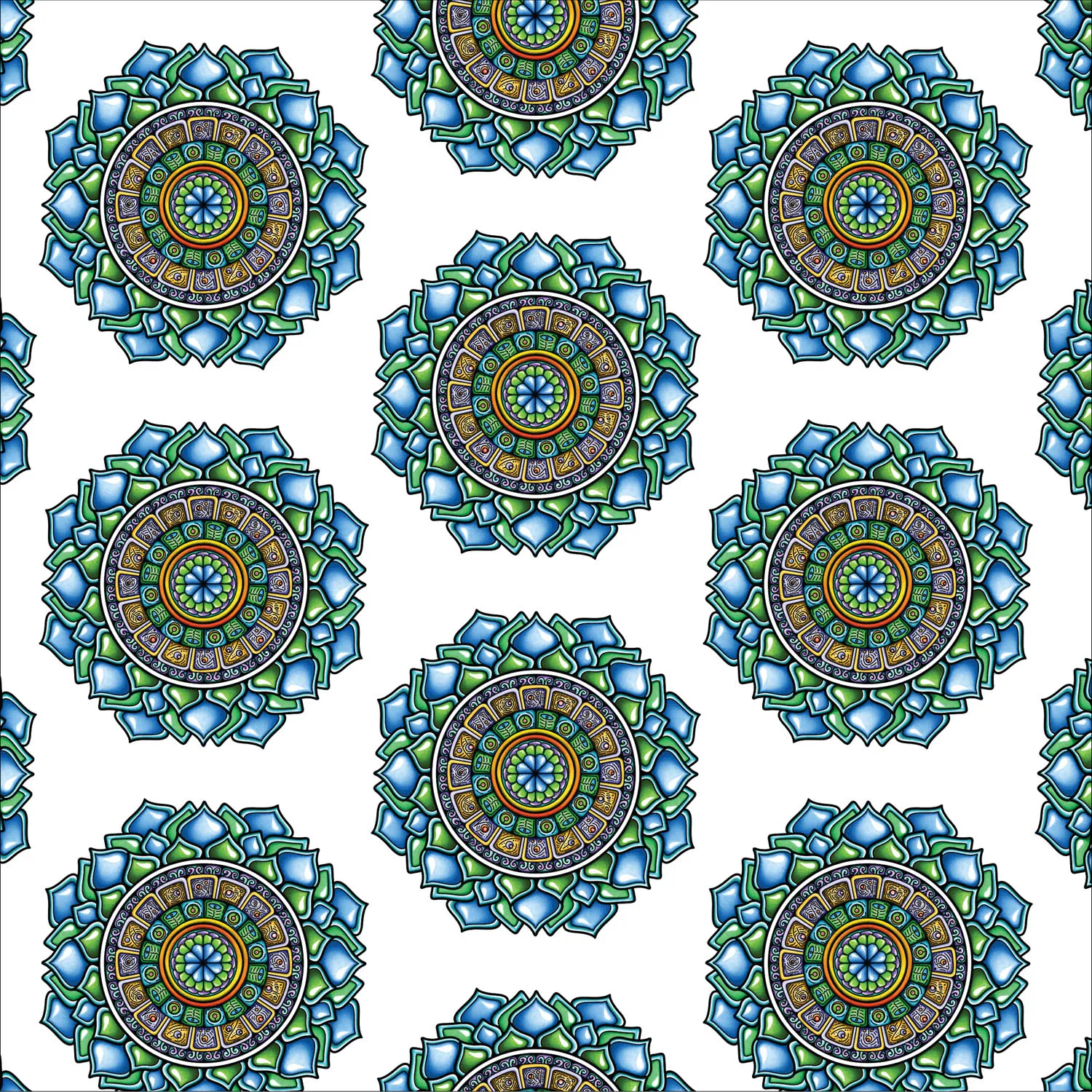 Original Emerald Dream mandala artwork by Flowstate Design Studio.