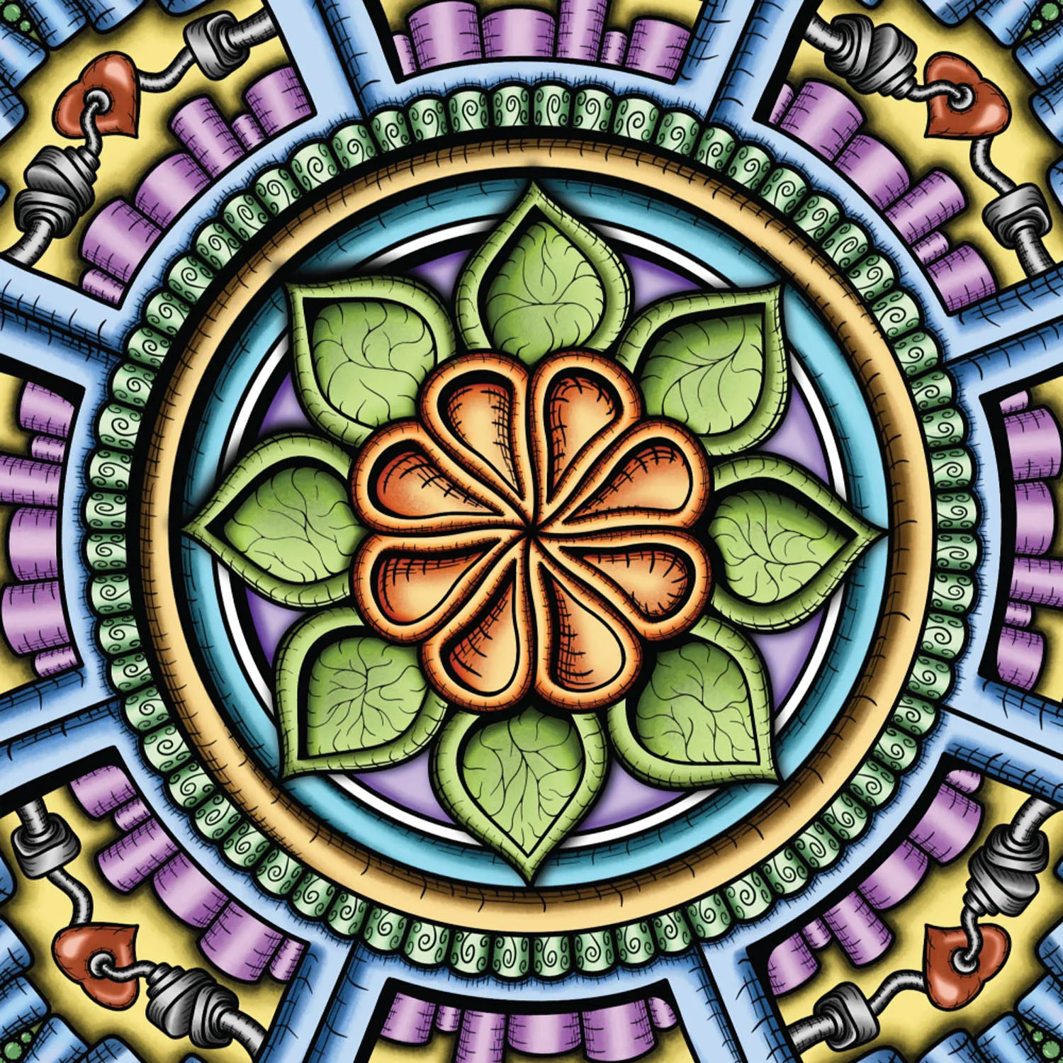 Original Siriusly mandala artwork by Flowstate Design Studio.
