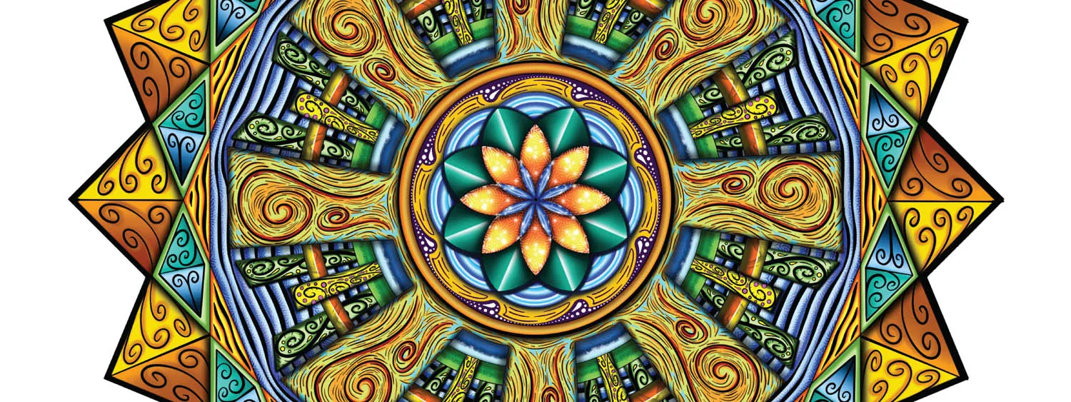Original Spokin mandala artwork by Flowstate Design Studio.