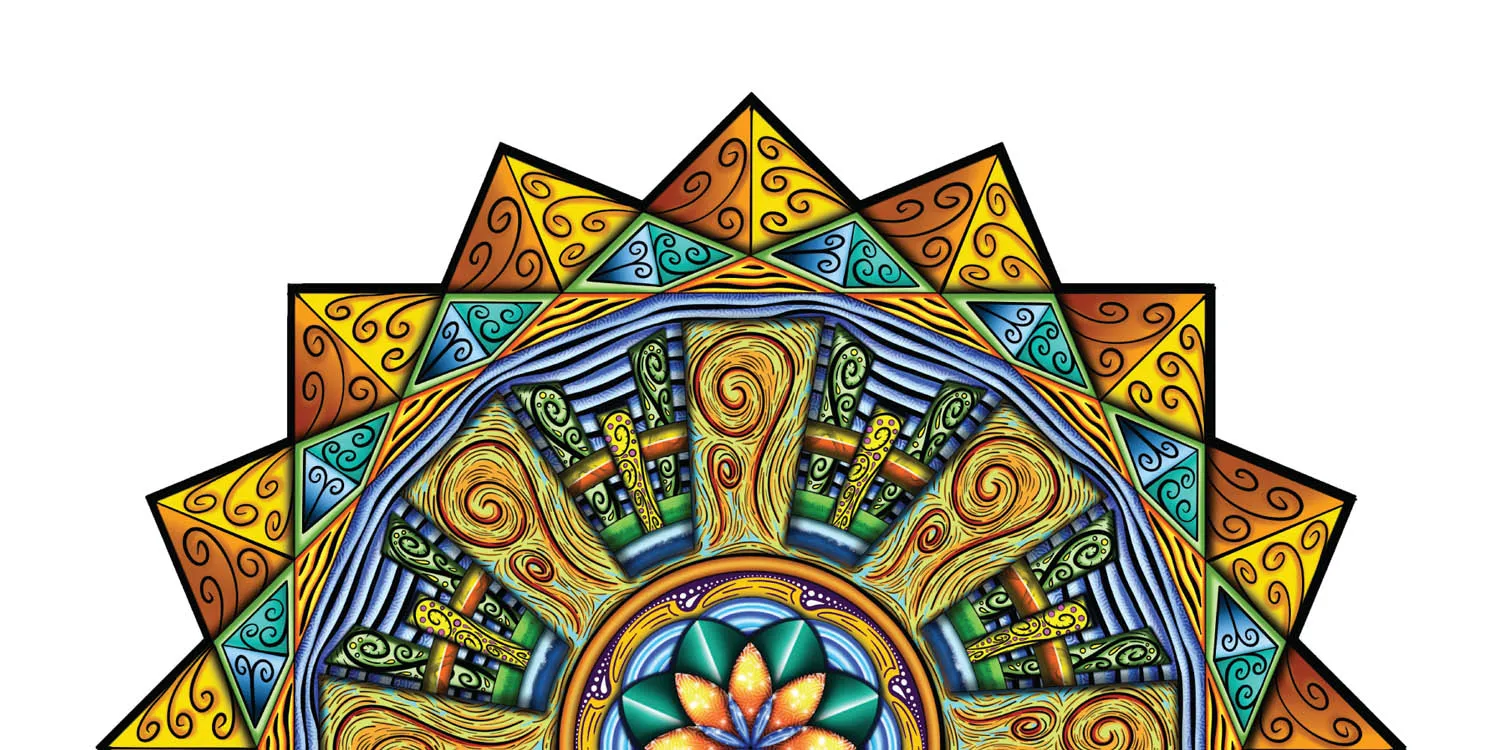 Original Spokin mandala artwork by Flowstate Design Studio.