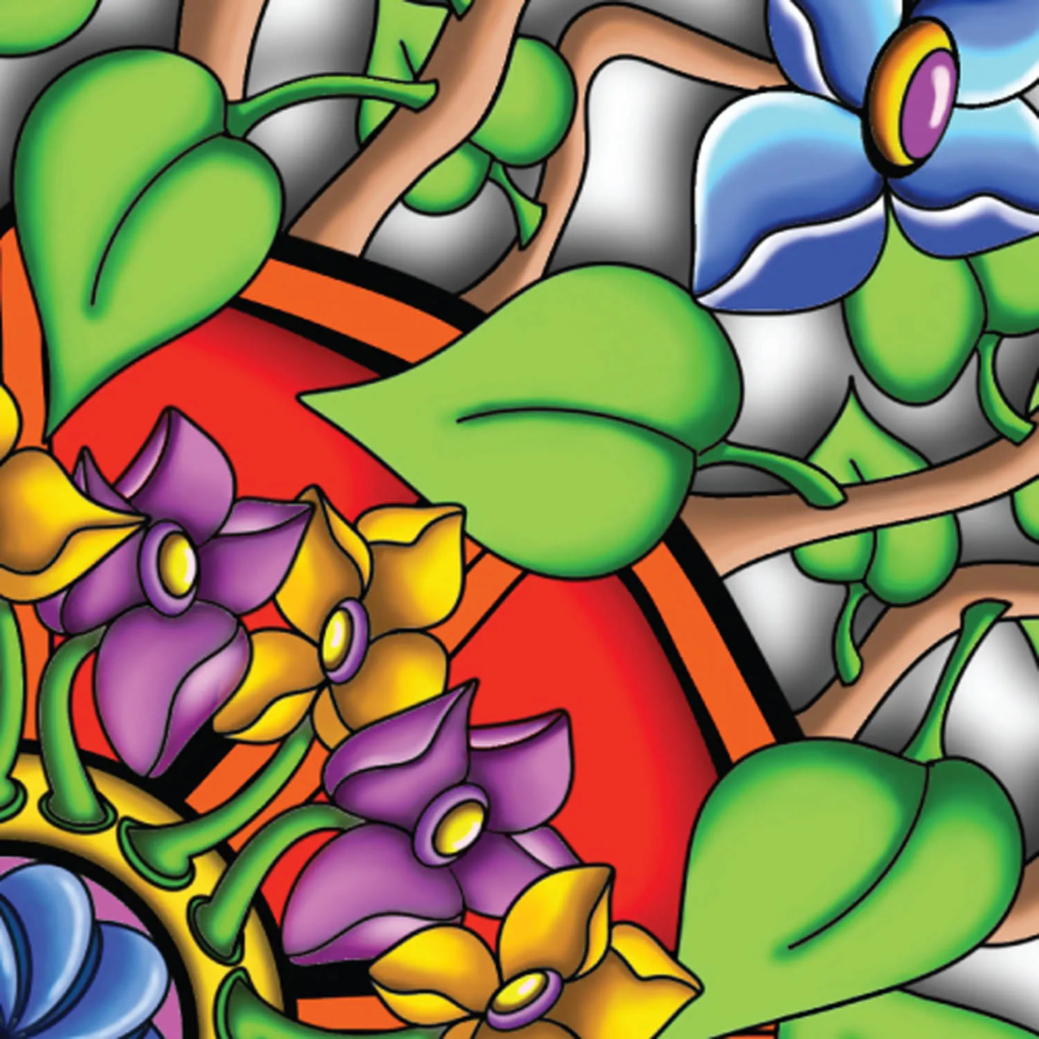 Original Wall Flowers mandala artwork by Flowstate Design Studio.