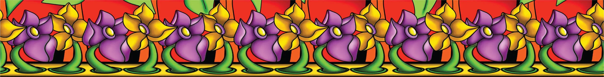 Wall Flowers middle border band variation one.