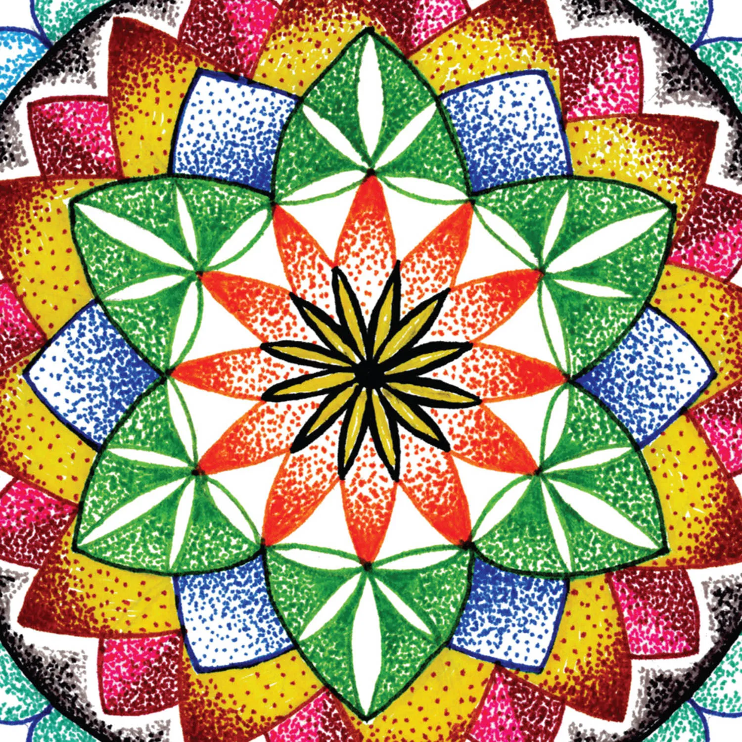 Original 420 Sacred Geometry mandala artwork by Flowstate Design Studio.