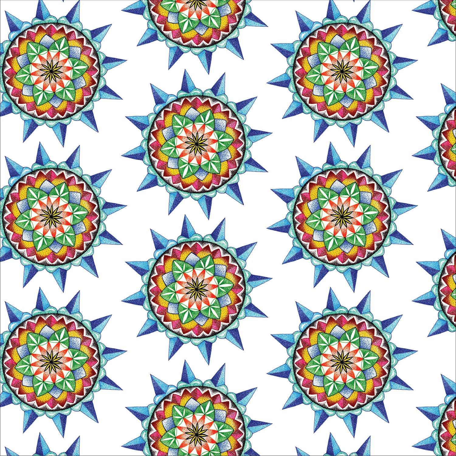 Original 420 Sacred Geometry mandala artwork by Flowstate Design Studio.