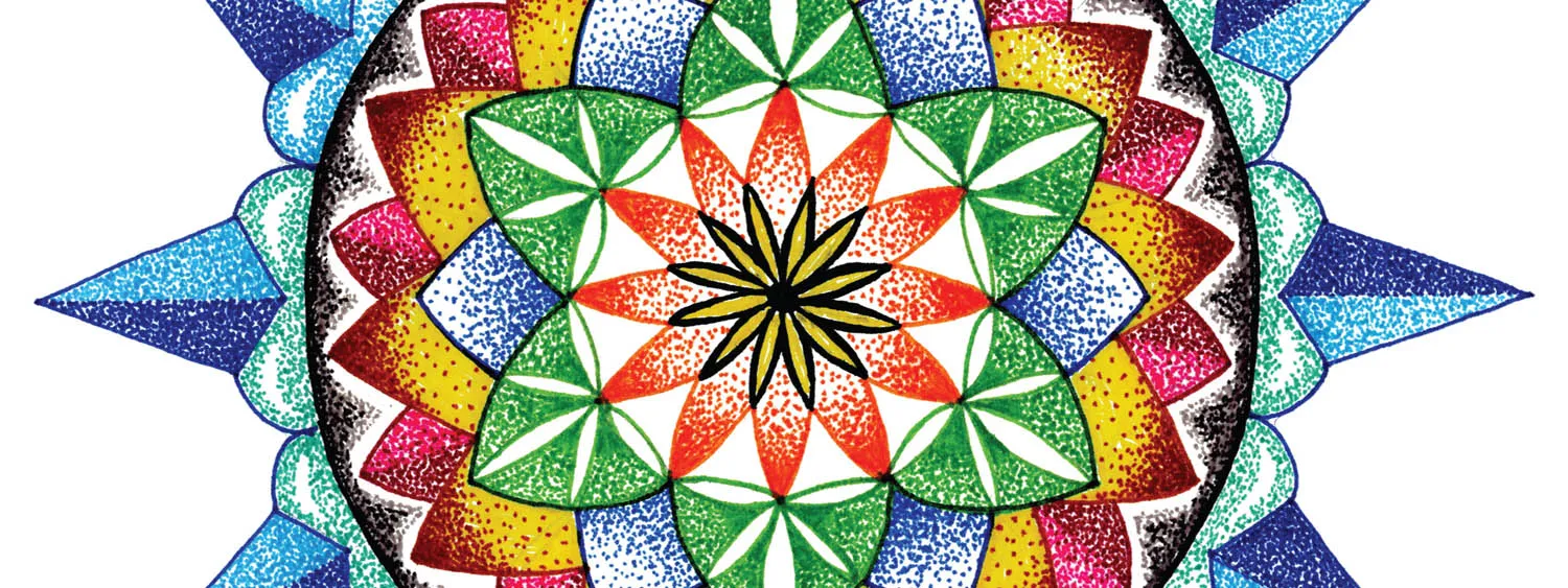 Original 420 Sacred Geometry mandala artwork by Flowstate Design Studio.