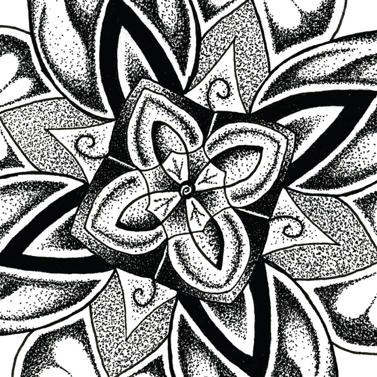 Original Sea Star mandala artwork by Flowstate Design Studio.