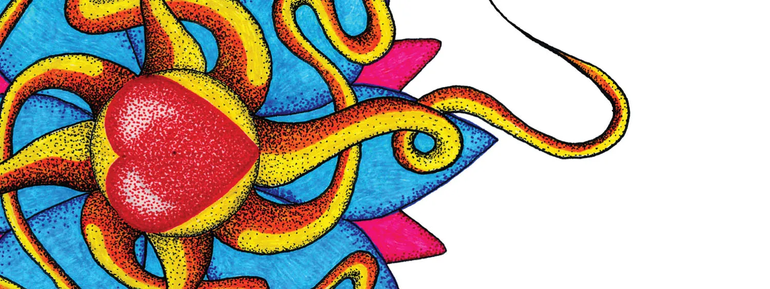 Original Wild At Heart mandala artwork by Flowstate Design Studio.