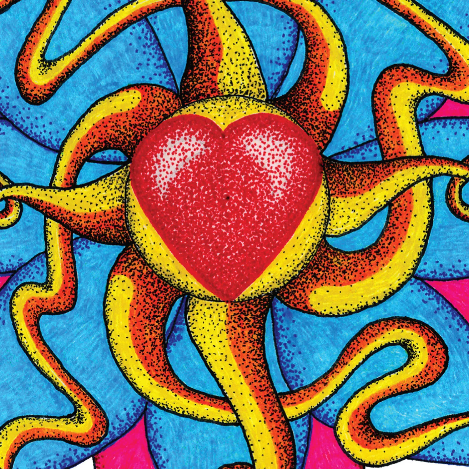 Original Wild At Heart mandala artwork by Flowstate Design Studio.