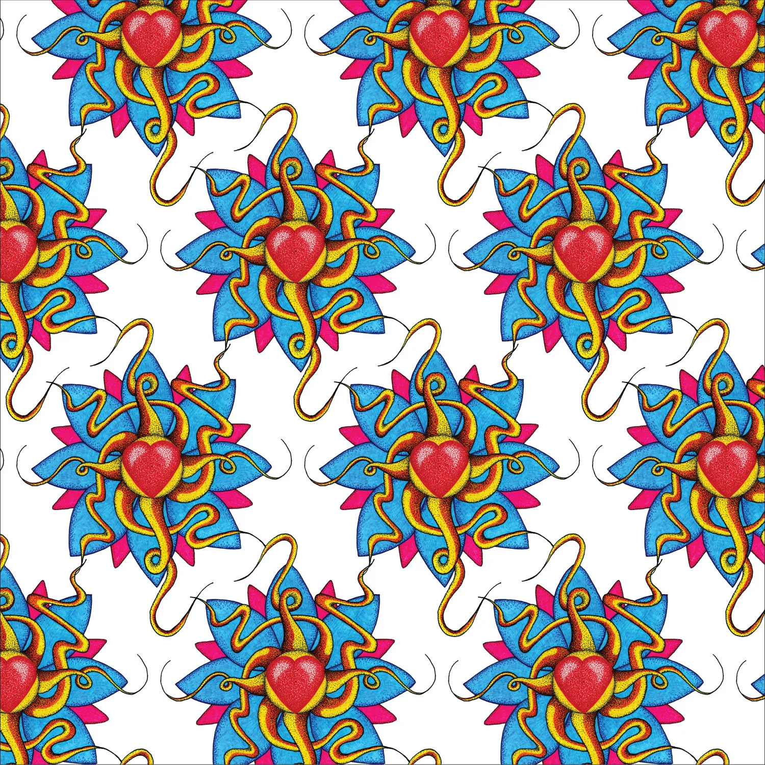 Original Wild At Heart mandala artwork by Flowstate Design Studio.