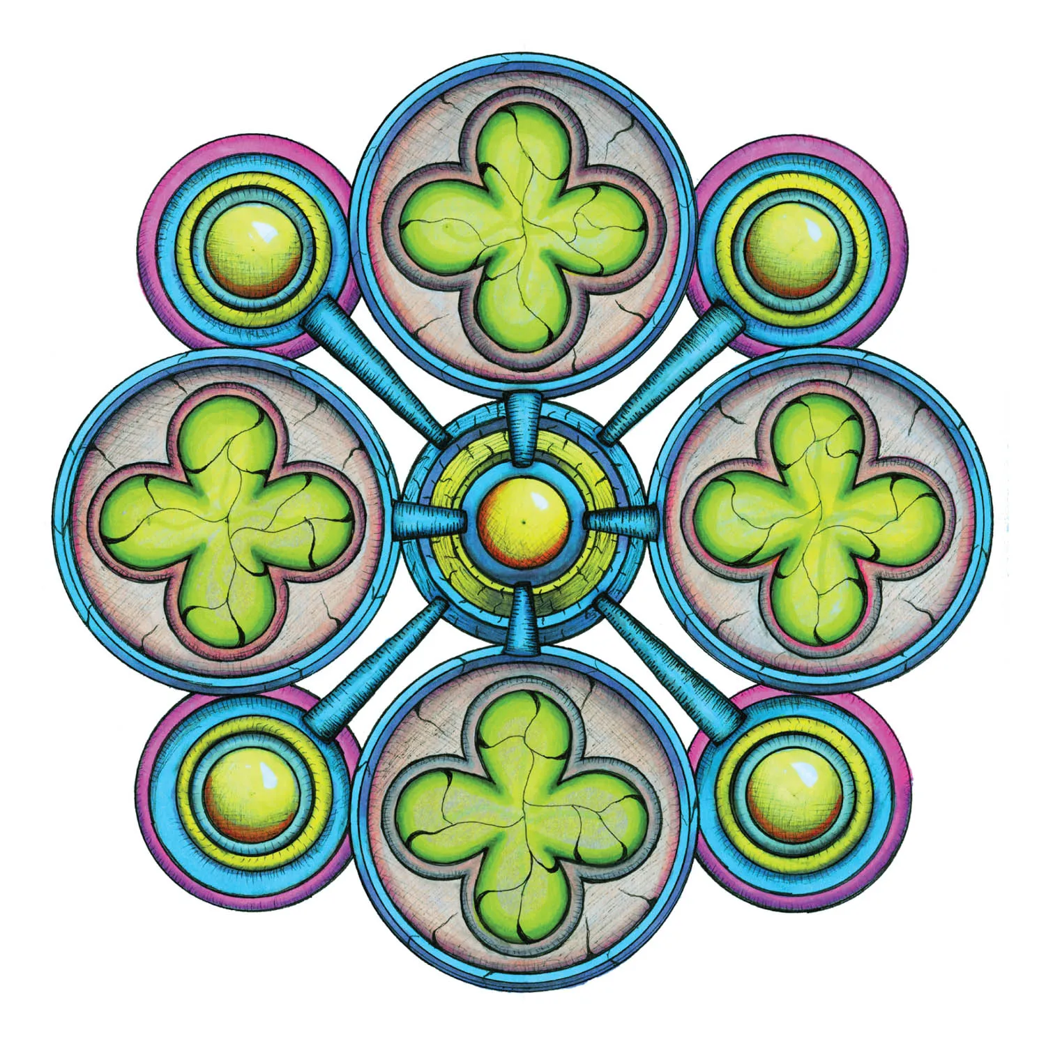 Original Ancestral Luck mandala artwork by Flowstate Design Studio.