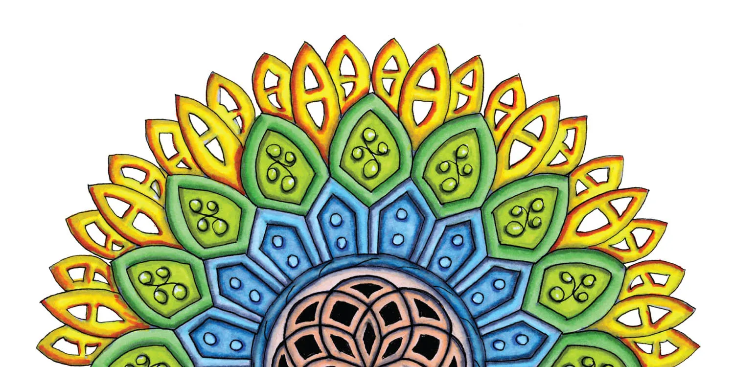 Original Crown mandala artwork by Flowstate Design Studio.