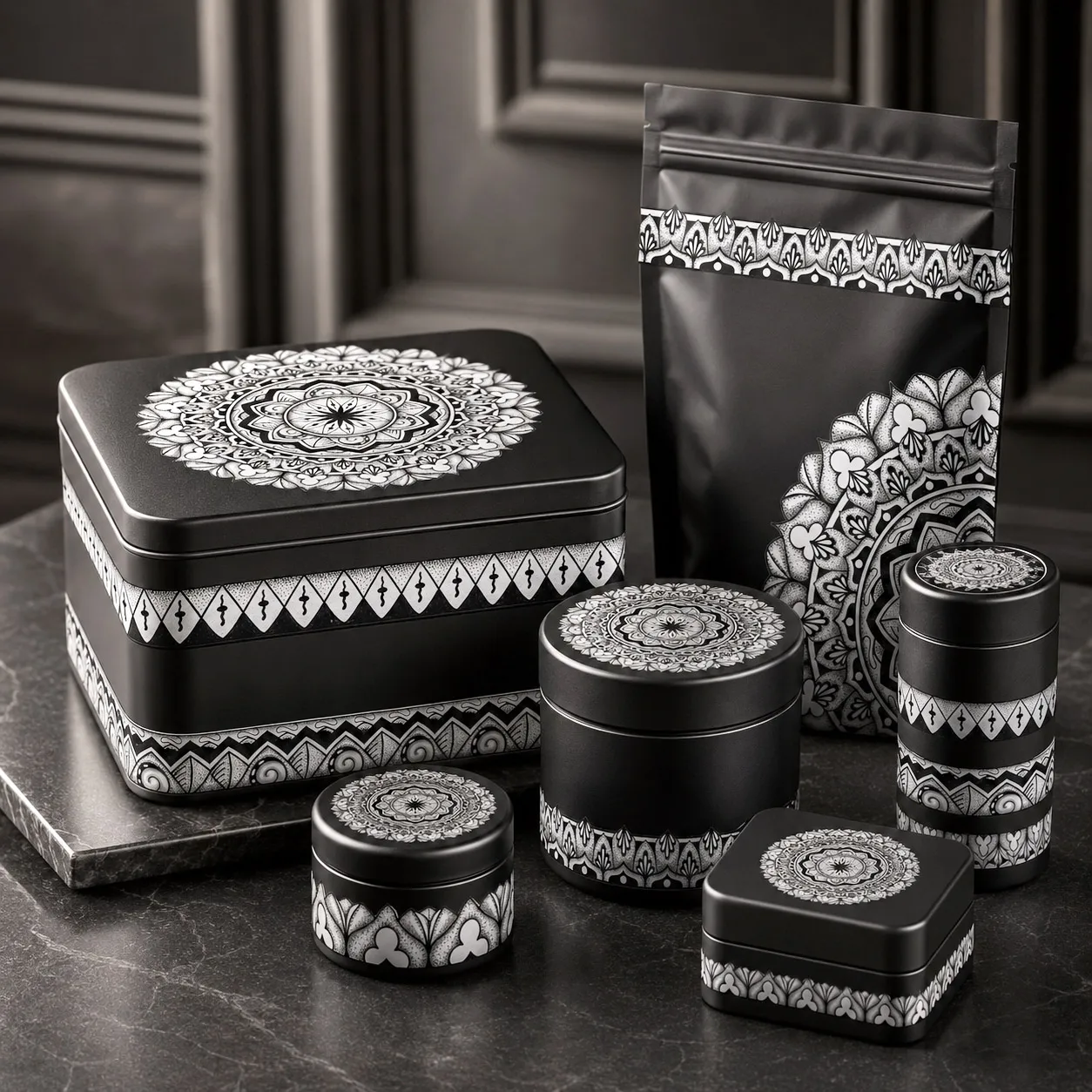 Premium cannabis accessories featuring the Rhythmic Pulse design system.