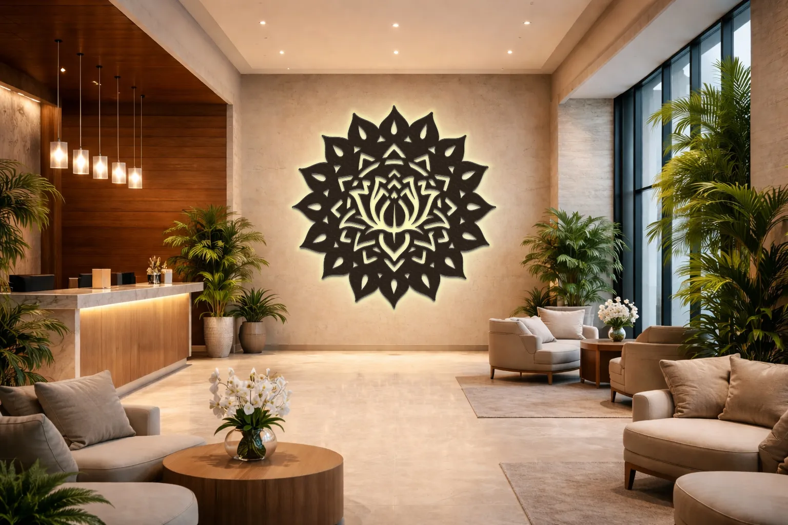 Commercial interior featuring original Flowstate artwork.
