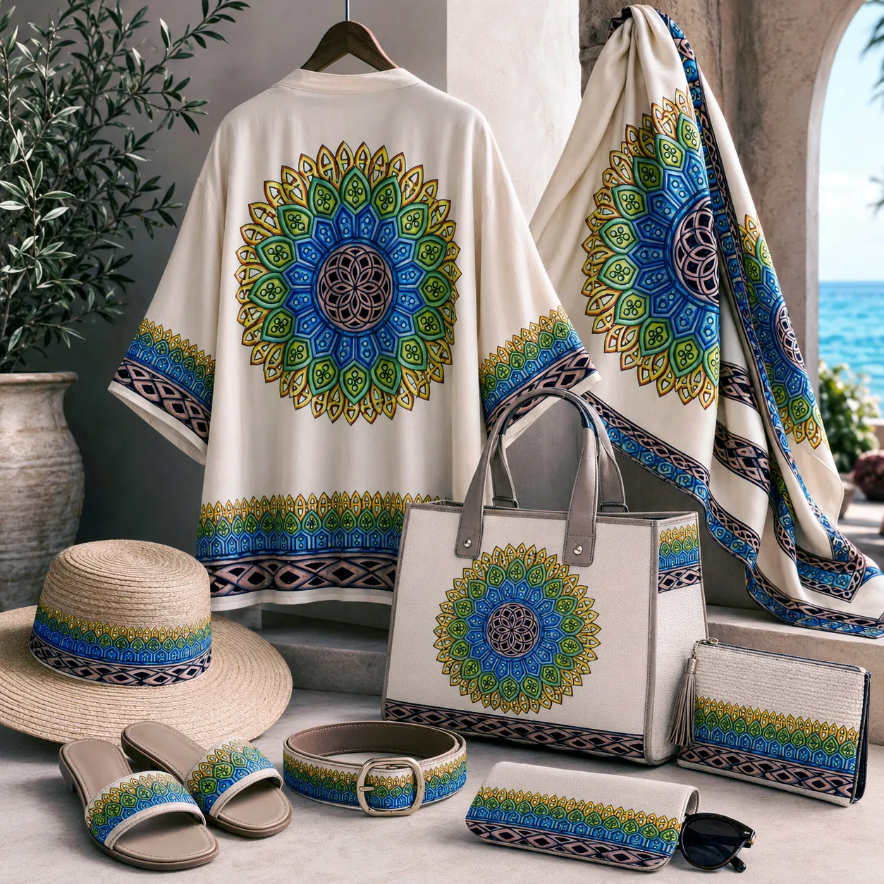 Apparel and accessories featuring the Crown design system.