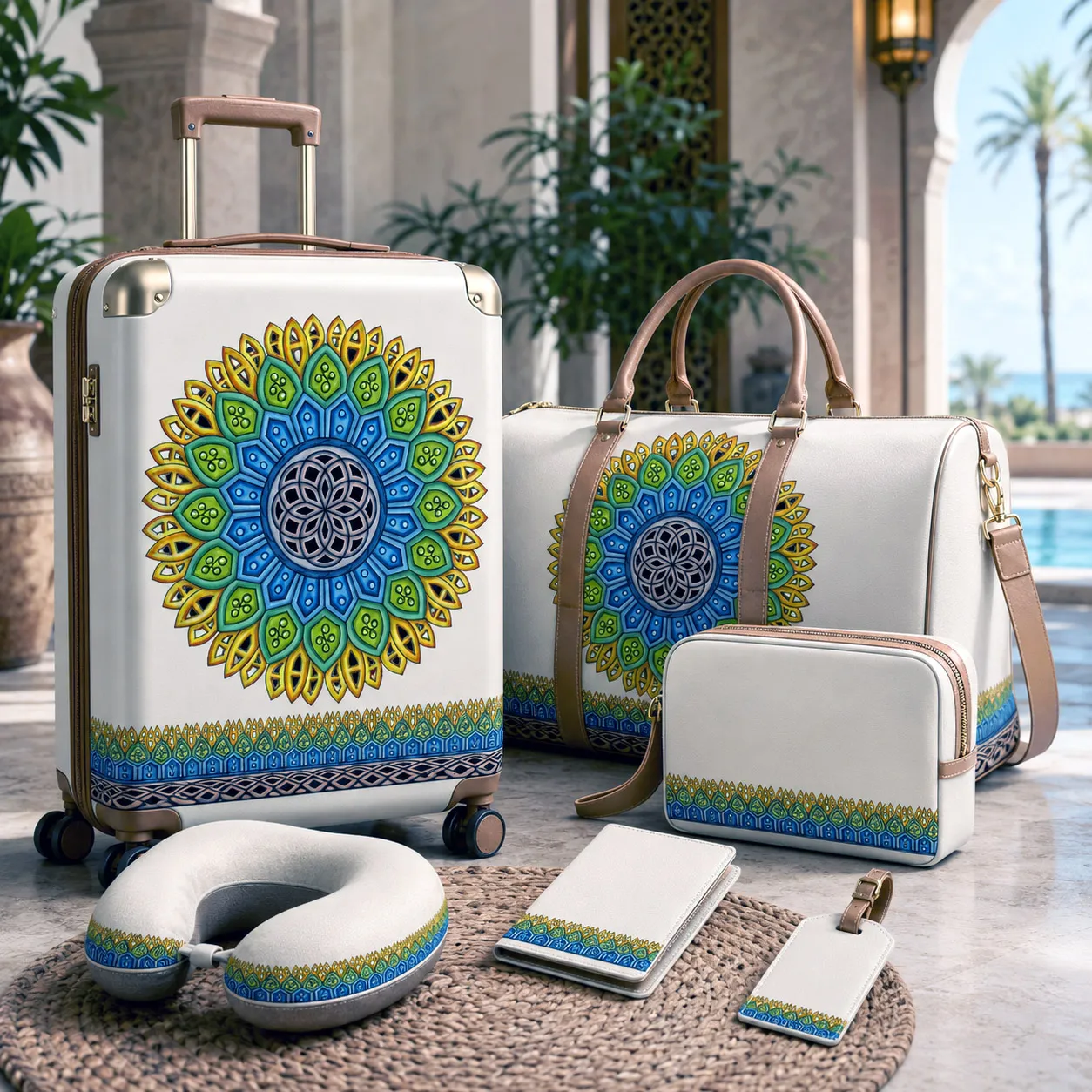 Premium luggage and travel products featuring the Crown design system.