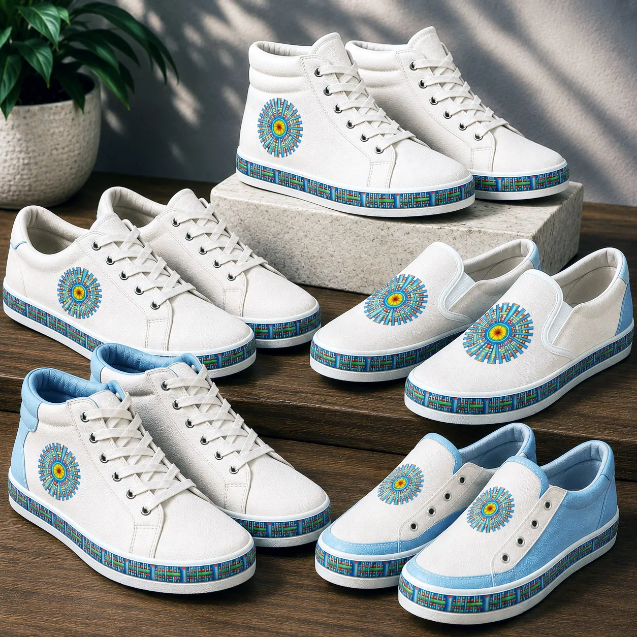 Premium footwear featuring the Spokin design system.