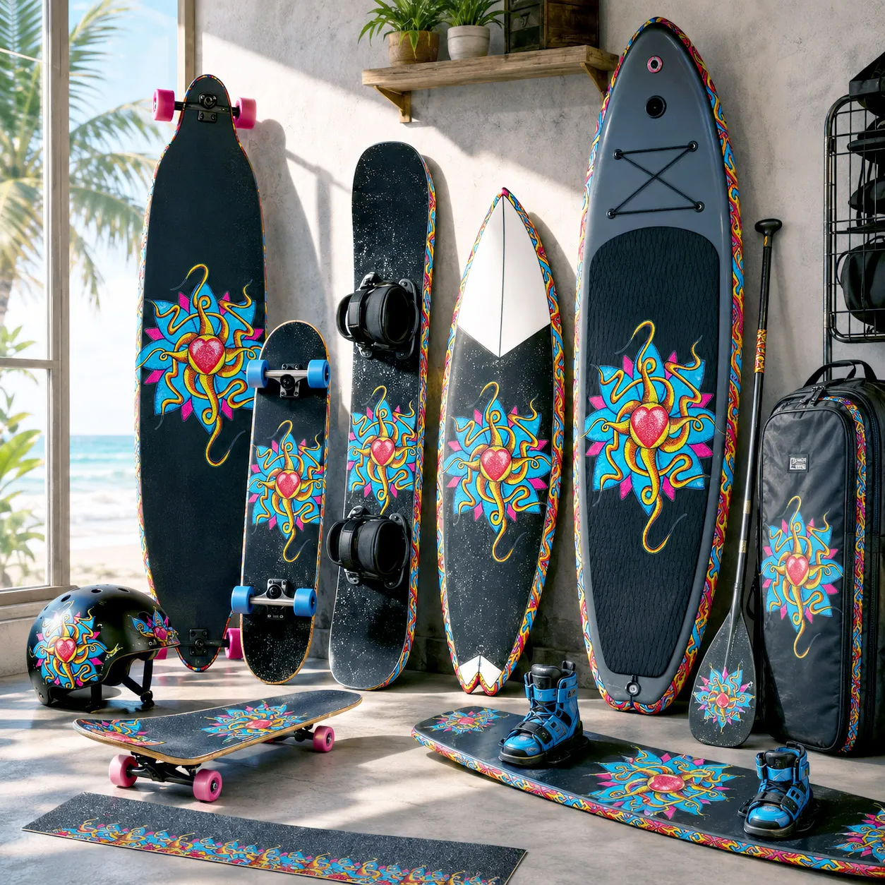 Board sports collection featuring the Wild At Heart design system.