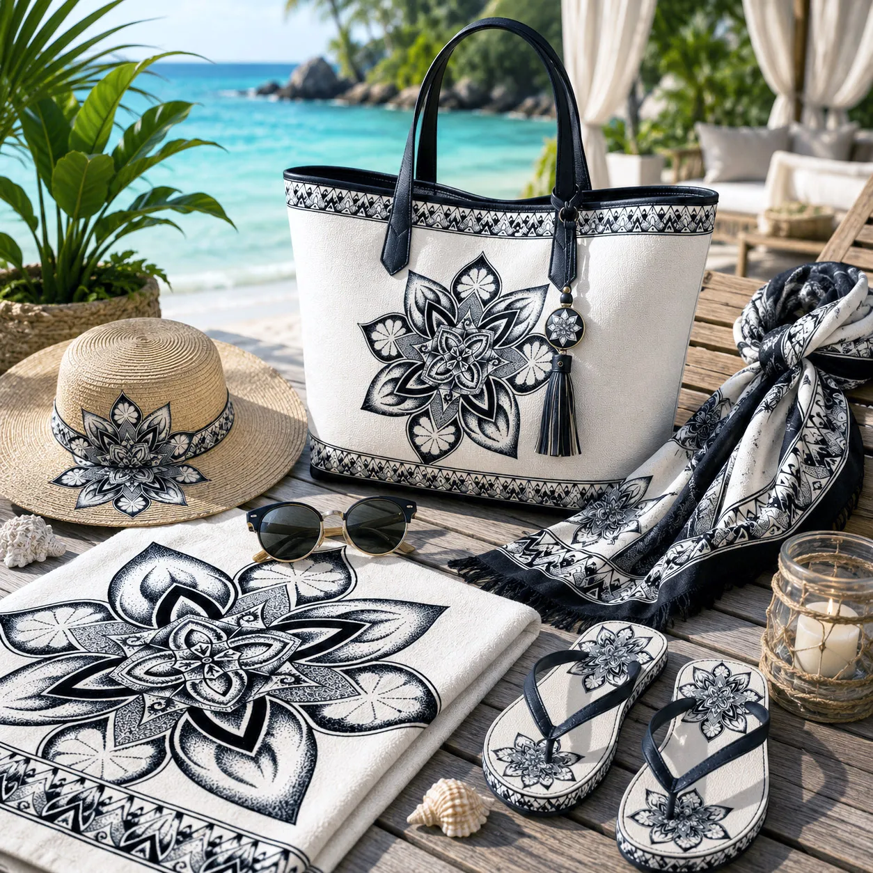 Beach and resort products featuring the Sea Star design system.