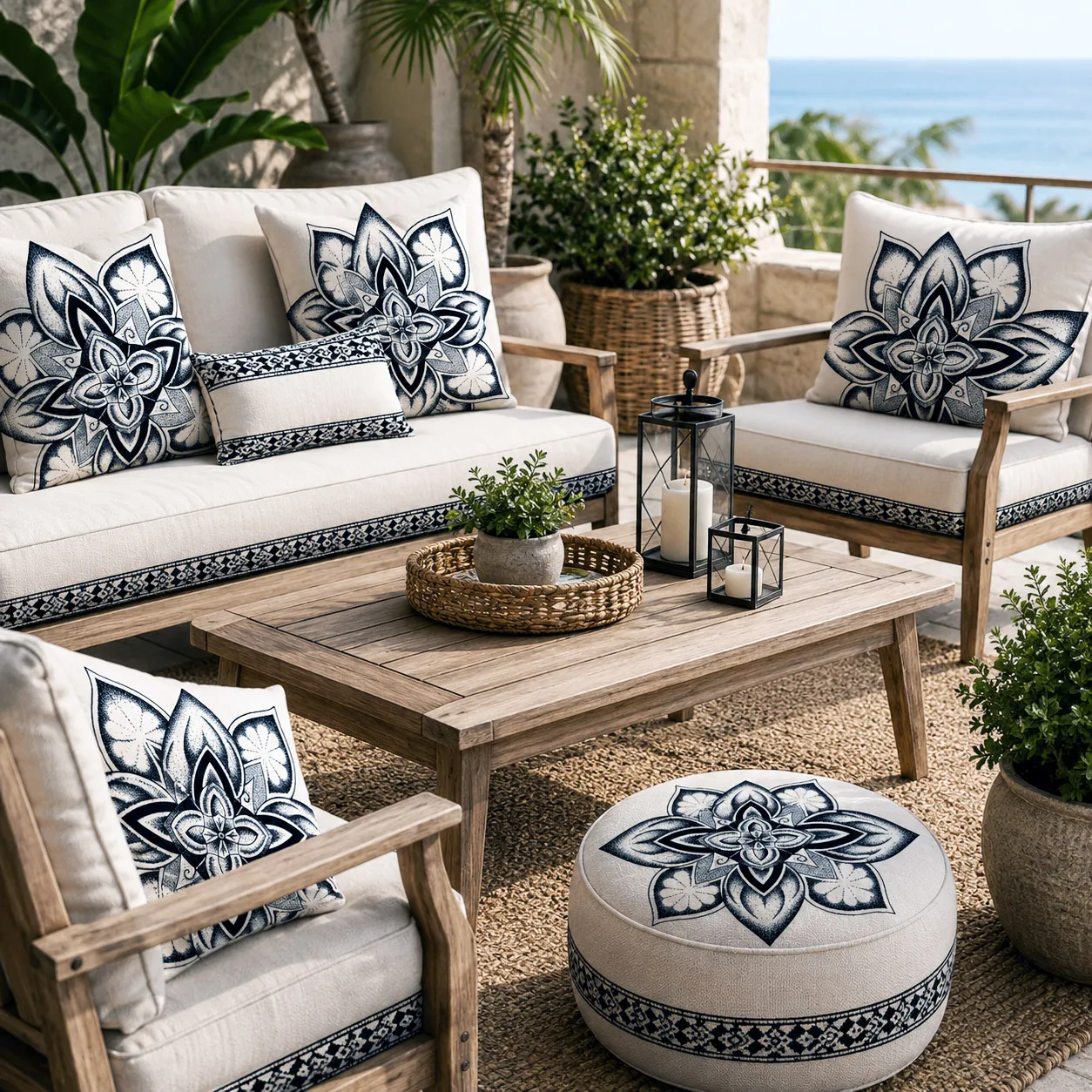 Outdoor living products featuring the Sea Star design system.