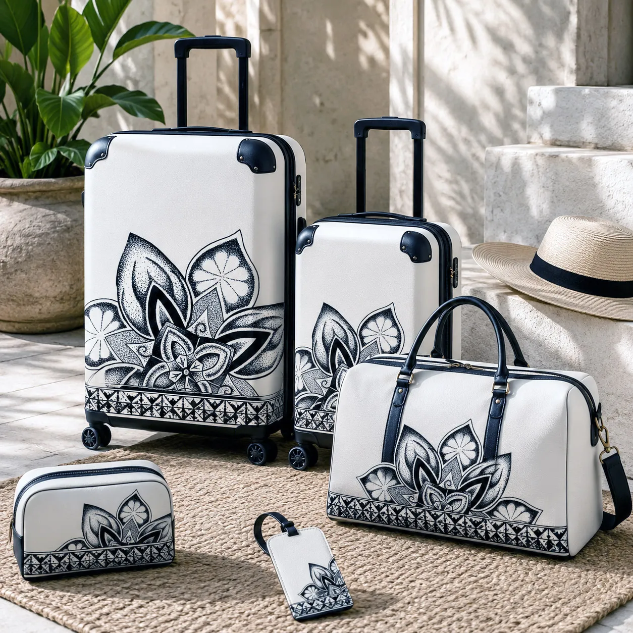Premium luggage and travel accessories featuring the Sea Star design system.