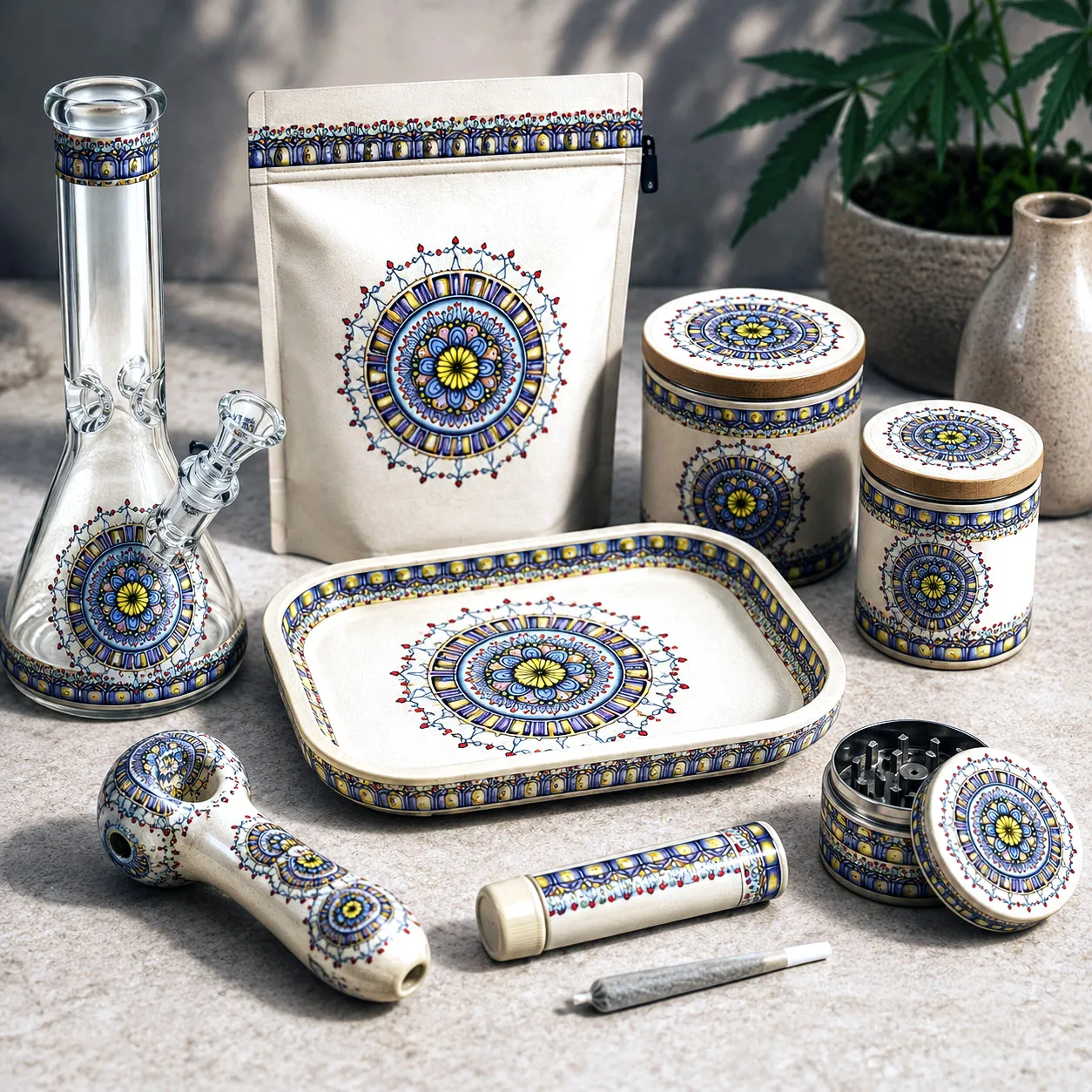 Premium cannabis accessories featuring the Together design system.