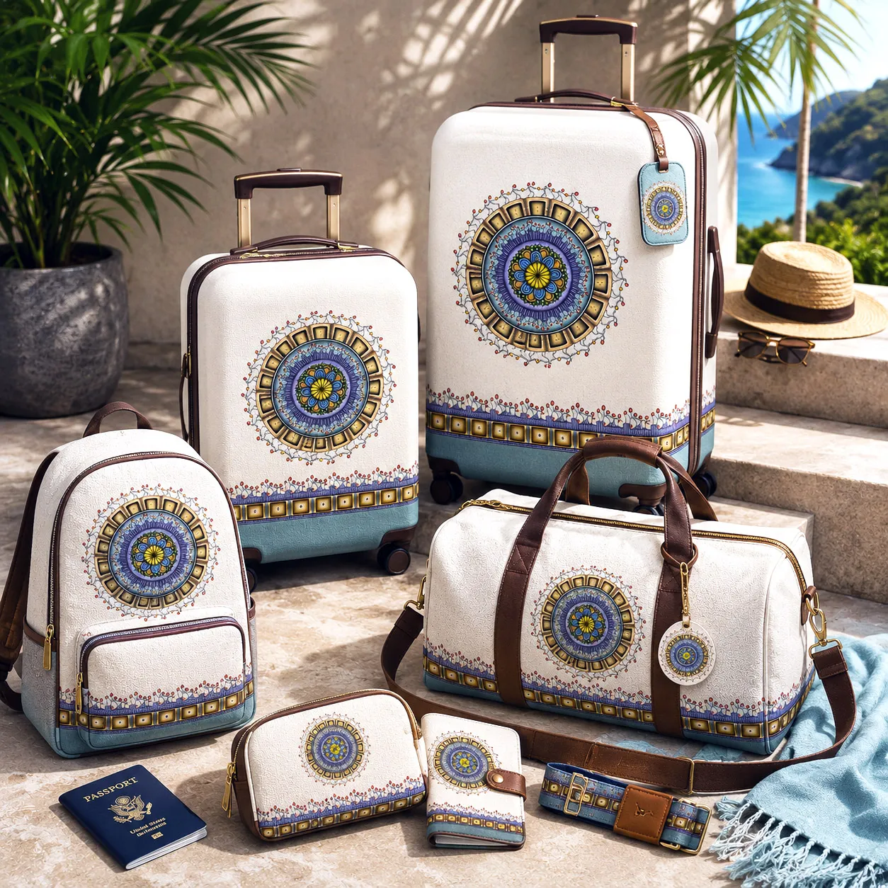 Premium luggage and travel accessories featuring the Together design system.