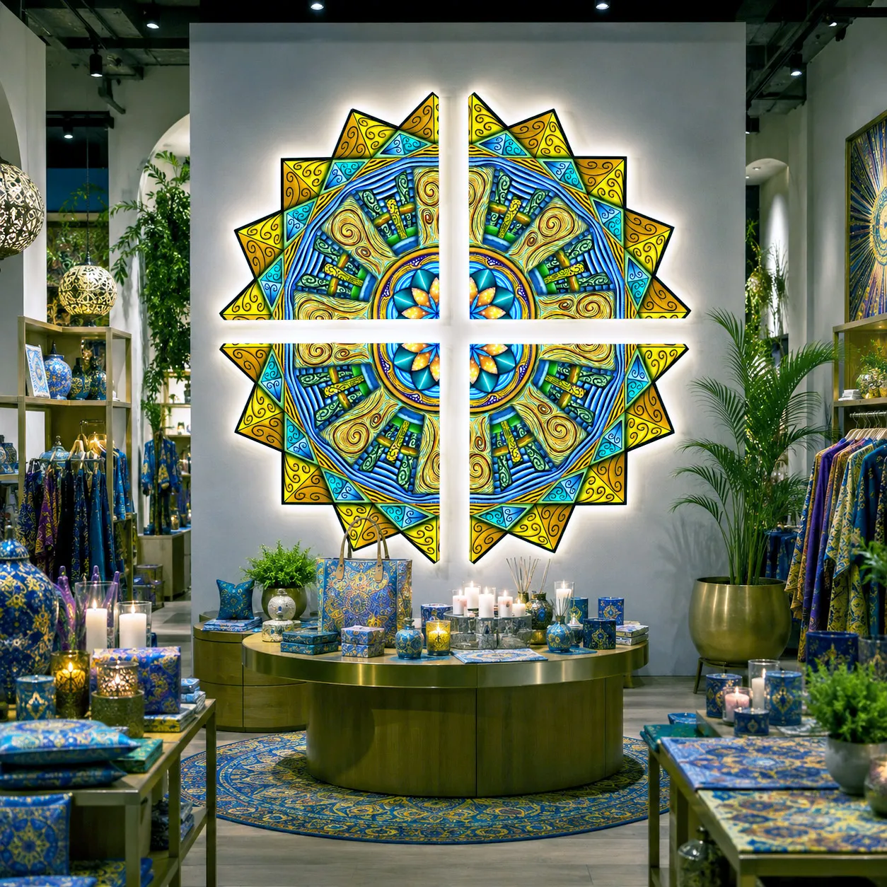 Retail lobby featuring the Spokin With design system.
