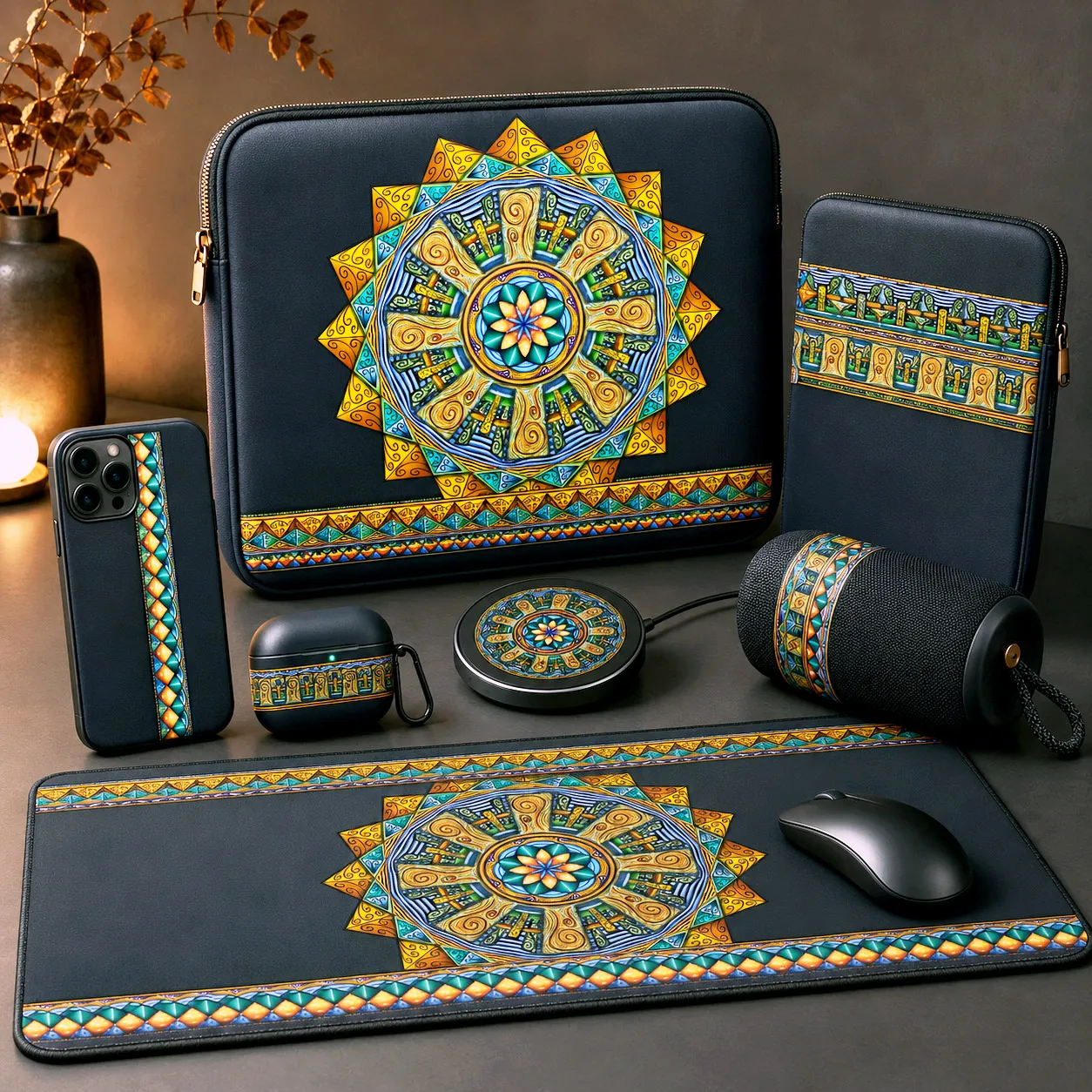 Tech and personal accessories featuring the Spokin With design system.