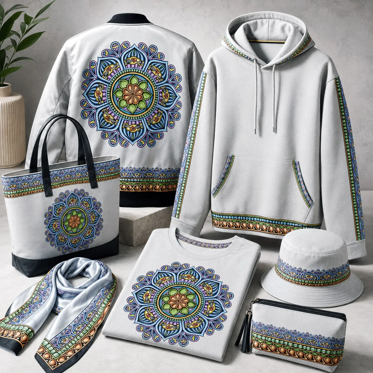Apparel and accessories featuring the Siriusly design system.