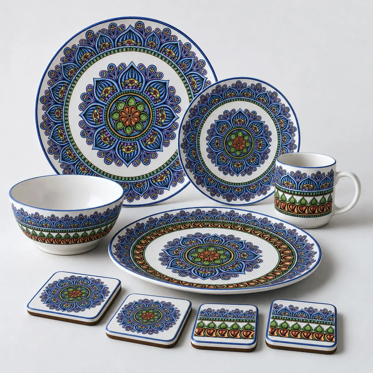 Ceramic tableware featuring the Siriusly design system.